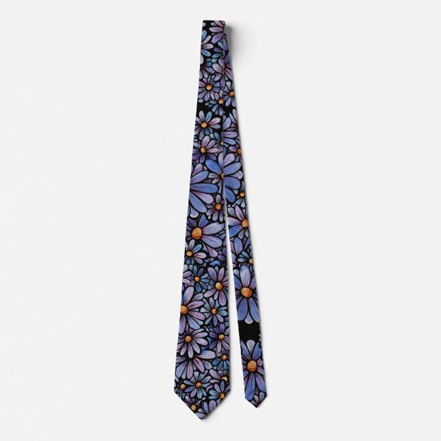 Purple Wildflower Pattern                          Tie (Front)