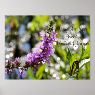 Purple Wildflower Quote Poster