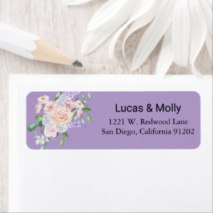 Purple Wildflower Summer Floral Return Address 