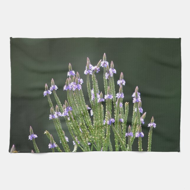 Purple Wildflower Tea Towel (Horizontal)