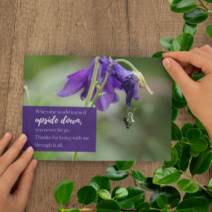 Purple Wildflower Teacher Appreciation Flat Thank You Card