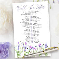 Purple Wildflower Would She Rather Shower Game