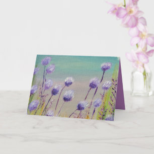 Purple wildflowers card