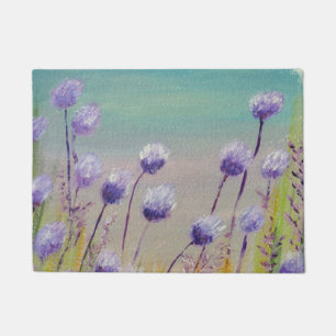 Purple wildflowers doormat