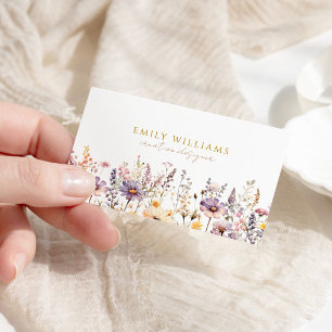 Purple Wildflowers Floral Business Card