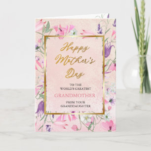 Purple Wildflowers Happy Mother's Day Grandmother Card