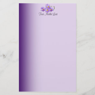 Purple Wildflowers Header Stationery