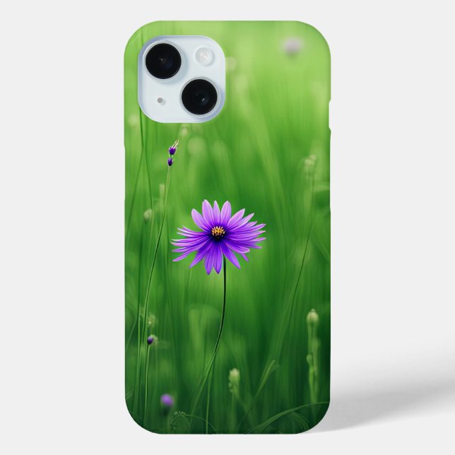 Purple Wildflowers In Green Field Case-Mate iPhone Case (Back)