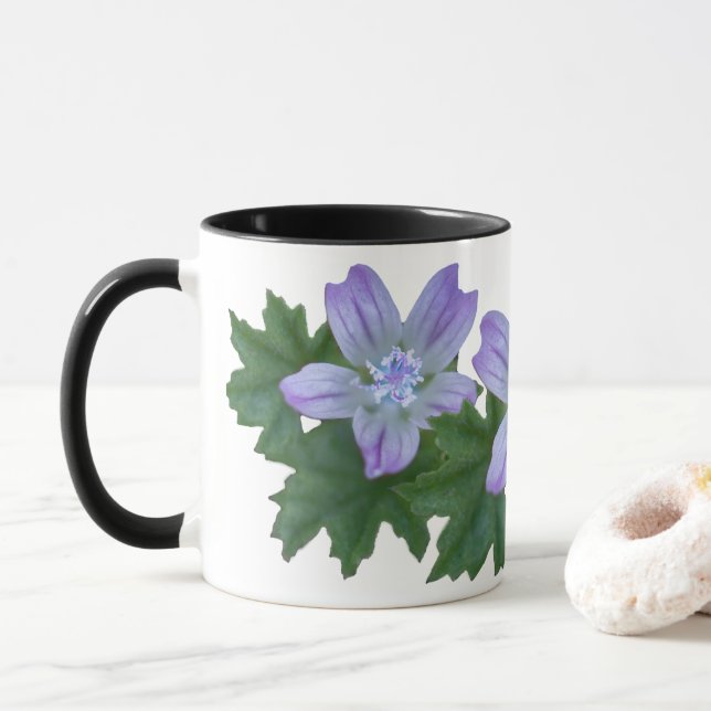 Purple Wildflowers Mug (With Donut)
