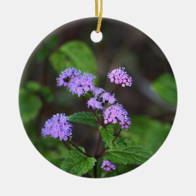 Purple Wildflowers Ornament  (Front)