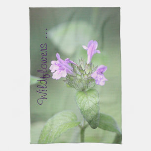 Purple Wildflowers Tea Towel