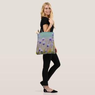 Purple wildflowers tote bag