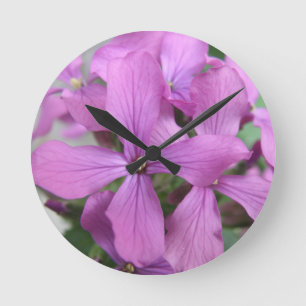 Purple Wildflowers Wall Clock