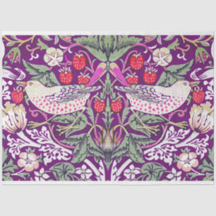 Purple William Morris Strawberry Thief  Tissue Paper