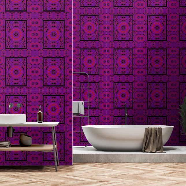 Purple Wind Flower 1 Wallpaper (Bathroom)