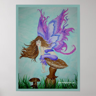 purple wings fairy poster