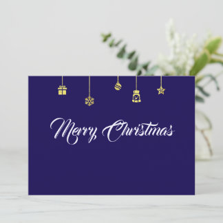 Purple wish card Merry Christmas