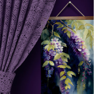 Purple Wisteria Blowing in the Breeze Decoupage Tissue Paper