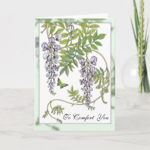 Purple Wisteria Comfort and Sympathy Card