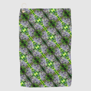 Purple Wisteria Flower Abstract Pattern      Golf Towel