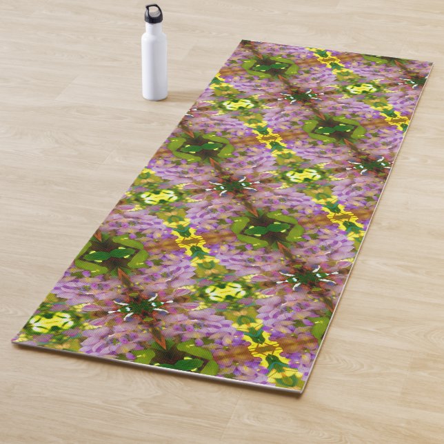 Purple Wisteria Flower Abstract Pattern       Yoga Mat (In Situ)