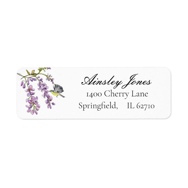 Purple Wisteria flower watercolor (Front)