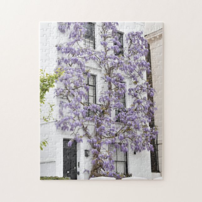 Purple Wisteria Flowers Kensington Chelsea London Jigsaw Puzzle (Vertical)