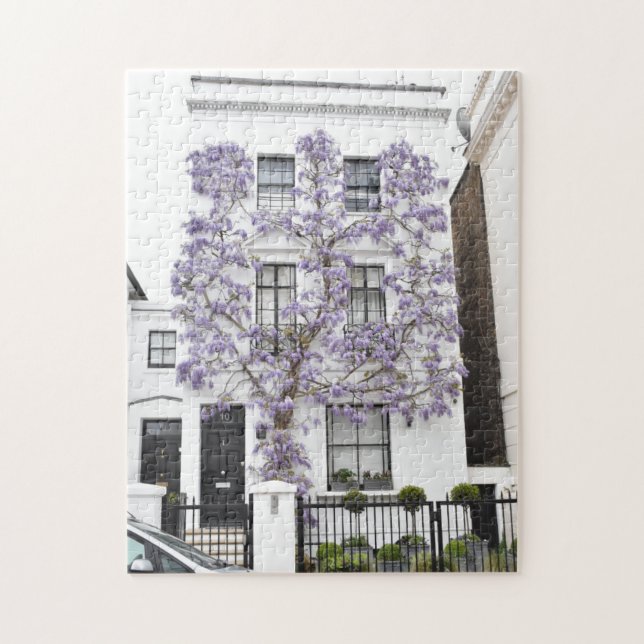Purple Wisteria Flowers Kensington Chelsea London Jigsaw Puzzle (Vertical)