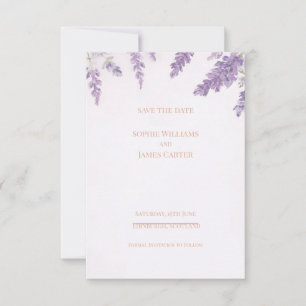 Purple Wisteria Lavender Scottish Wedding Save The Date