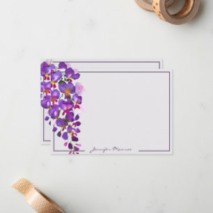 Purple wisteria personalised card