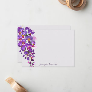 Purple wisteria personalised card