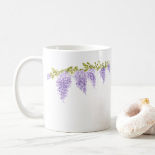Purple Wisteria Spring Flower Painting  Coffee Mug