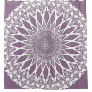 Purple Wisteria Tristyns Mandala Shower Curtain