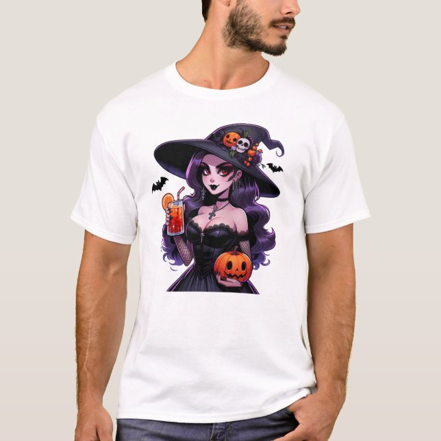 Purple Witch Aesthetic T-Shirt (Front)