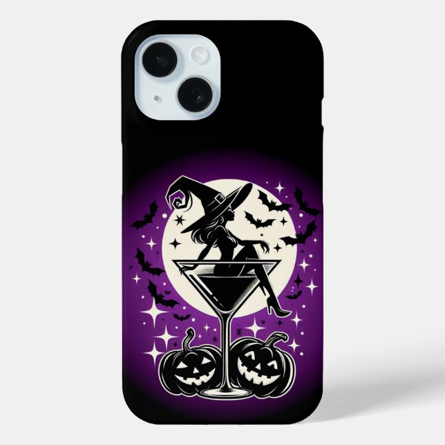 Purple Witch Martini Case-Mate iPhone Case (Back)