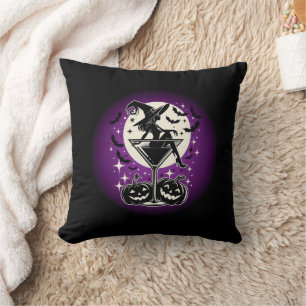 Purple Witch Martini Cushion