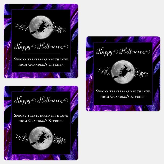 Purple Witch Silhouette Halloween (Group)