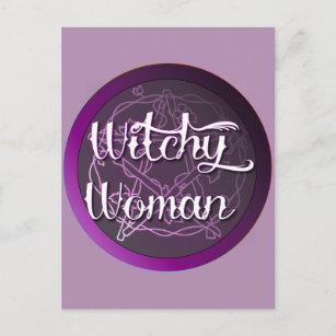 Purple Witchy Woman Postcard