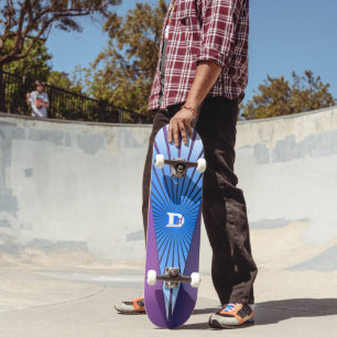 Purple with Blue Rays Dd Brand Skateboard
