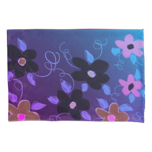 Purple With Floral Pillowcase