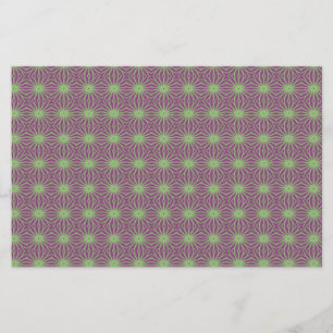 Purple With Green Trippy Pattern Craft Paper