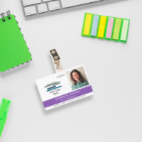 Purple with Logo & Photo Employee ID
