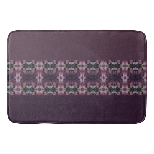 Purple With Pattern Bath Mat (Front)