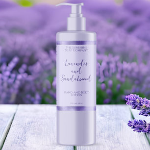 Purple with purple foil cosmetics bottle label
