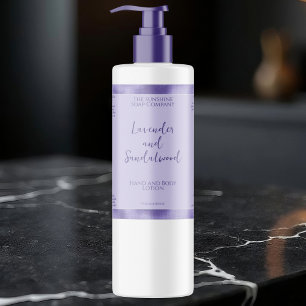 Purple with purple foil cosmetics bottle label