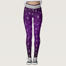 Purple with Silver Stars