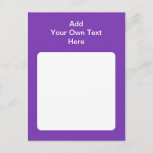 Purple with white area and text postcard