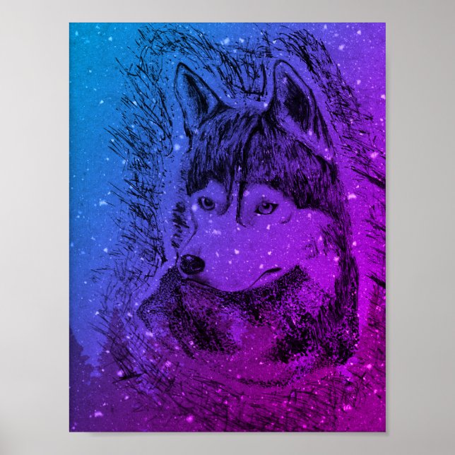 Purple Wolf Poster (Front)