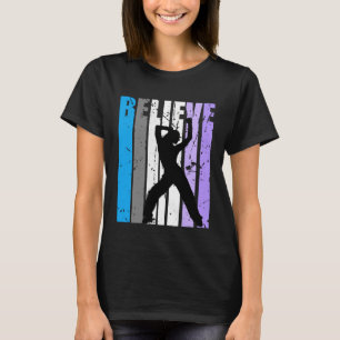 Purple Womens Believe Dance Motivational Pretty Gi T-Shirt