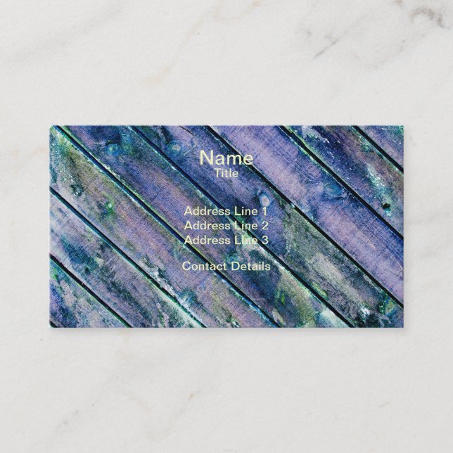 Purple Wooden Gate Business Card (Front)